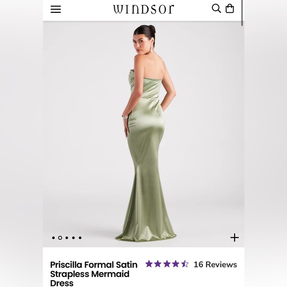 Priscilla Formal Satin Strapless Mermaid Dress - Brand new! Tags on! Never worn! - Picture 2 of 15